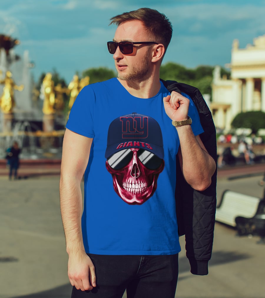 New York Giants Skull Cap T-Shirt