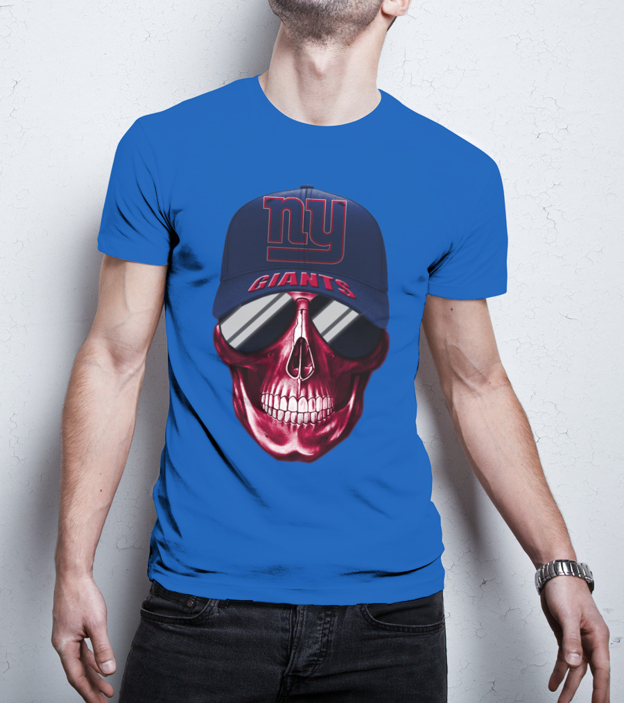 New York Giants Skull Cap T-Shirt