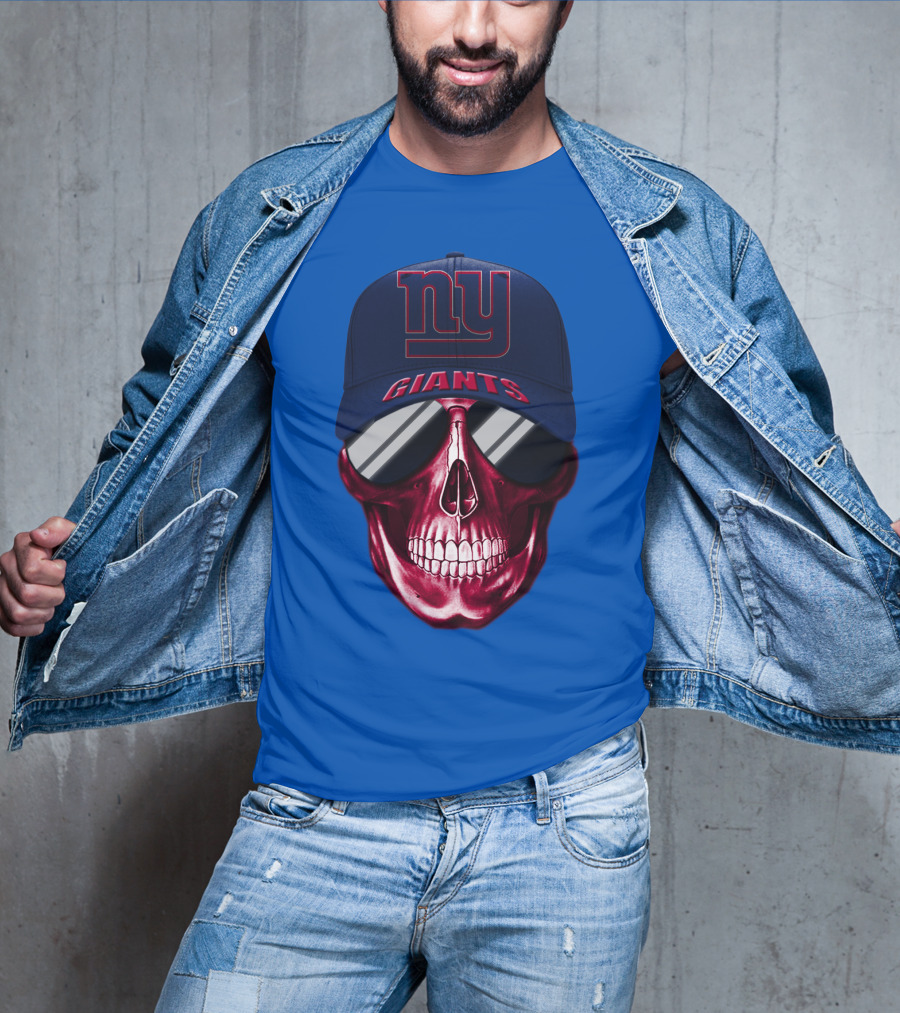New York Giants Skull Cap T-Shirt