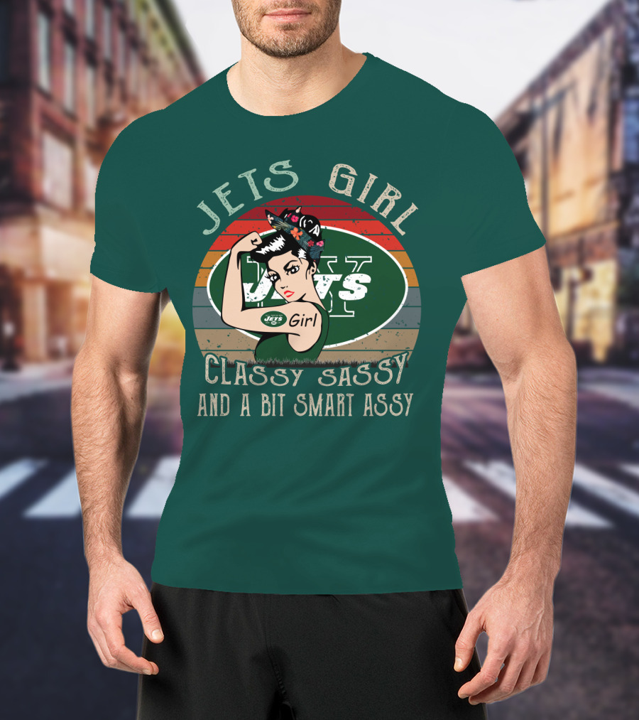 Jets Girl Classy Sassy And A Bit Smart Assy T-Shirt