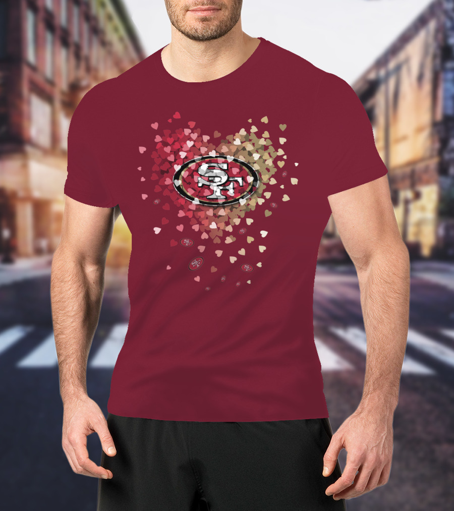 San Francisco 49ers Logo In Heart T-Shirt