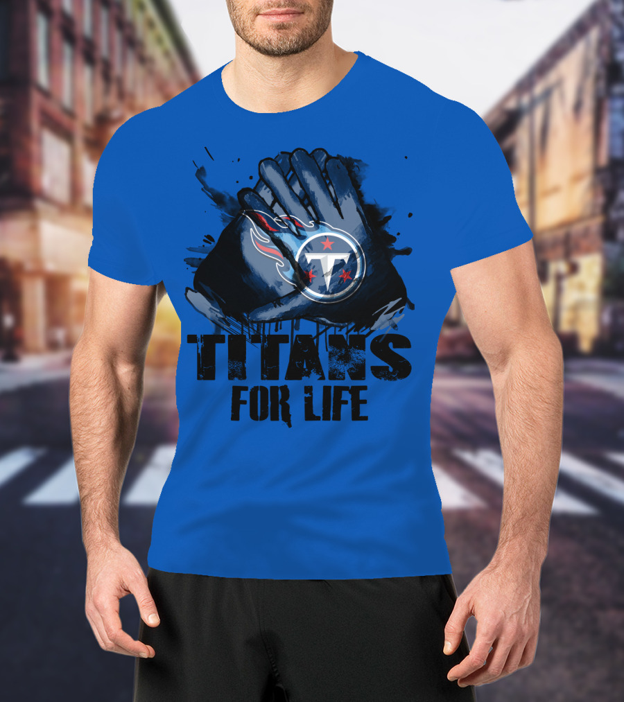 Titans For Life Tennessee Titans Logo Paint Splash T-Shirt