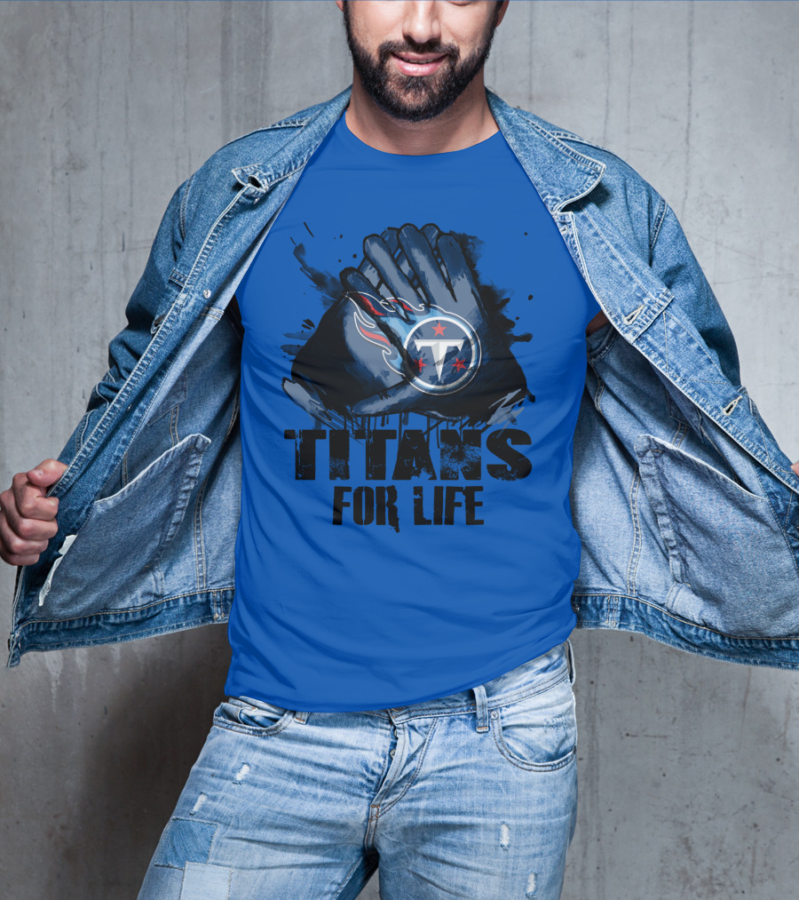 Titans For Life Tennessee Titans Logo Paint Splash T-Shirt