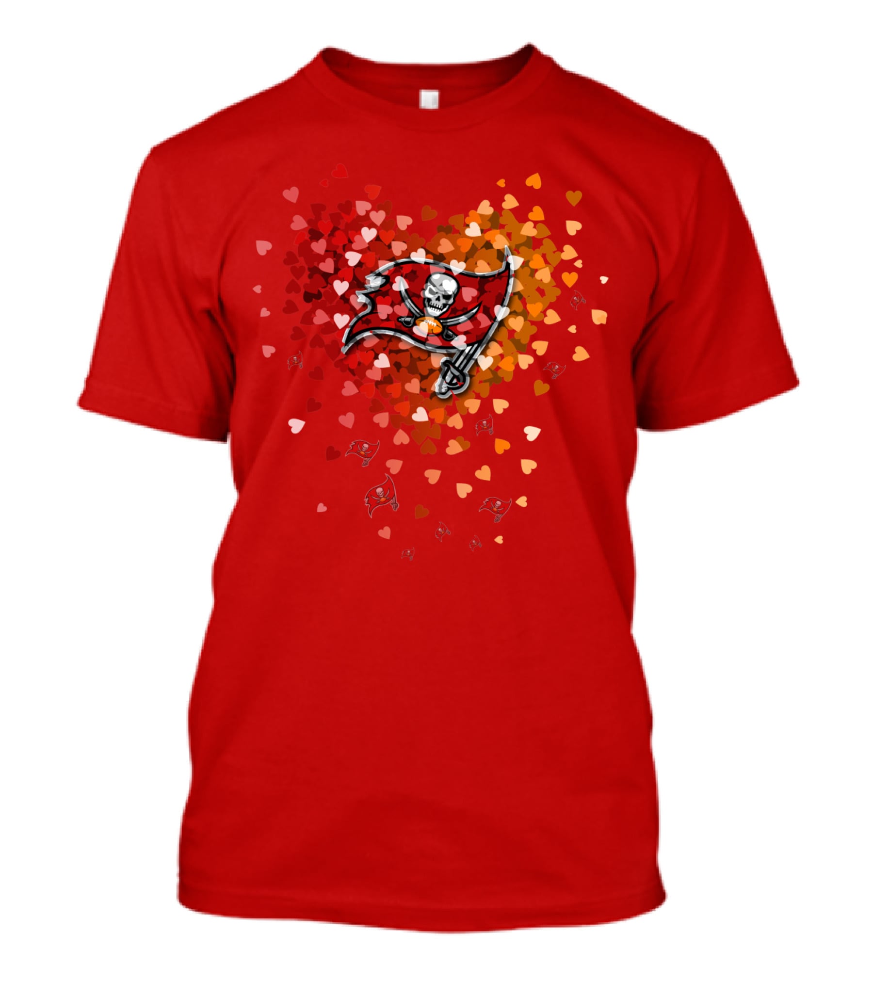 Tampa Bay Buccaneers Heart Flag T-Shirt