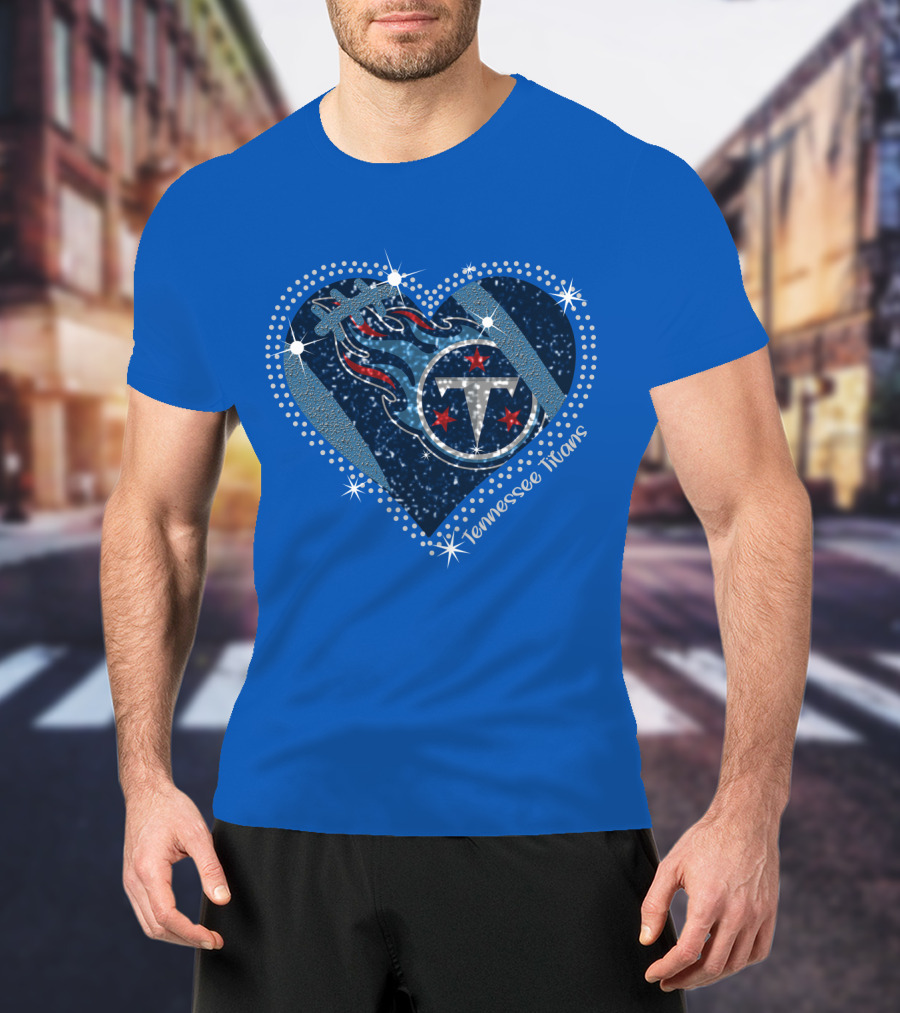 Tennessee Titans Sparkling Heart T-Shirt
