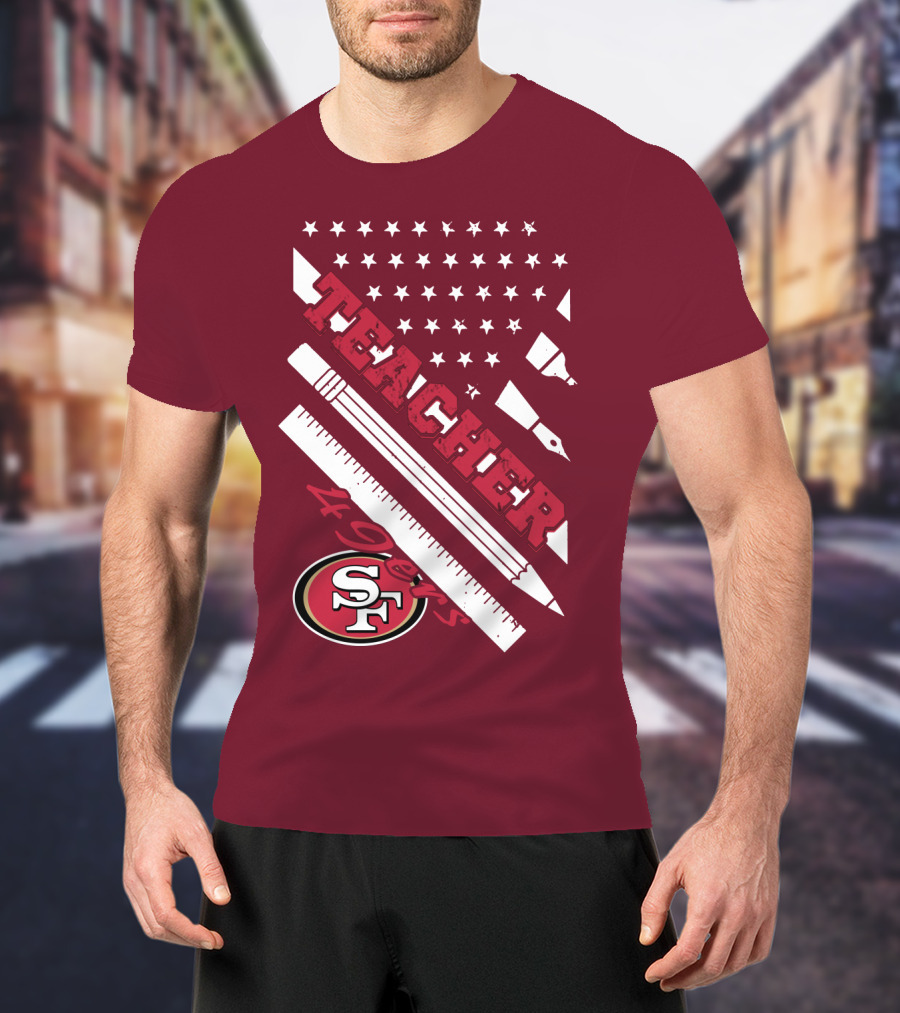 San Francisco 49ers Teacher Stars And Tools T-Shirt