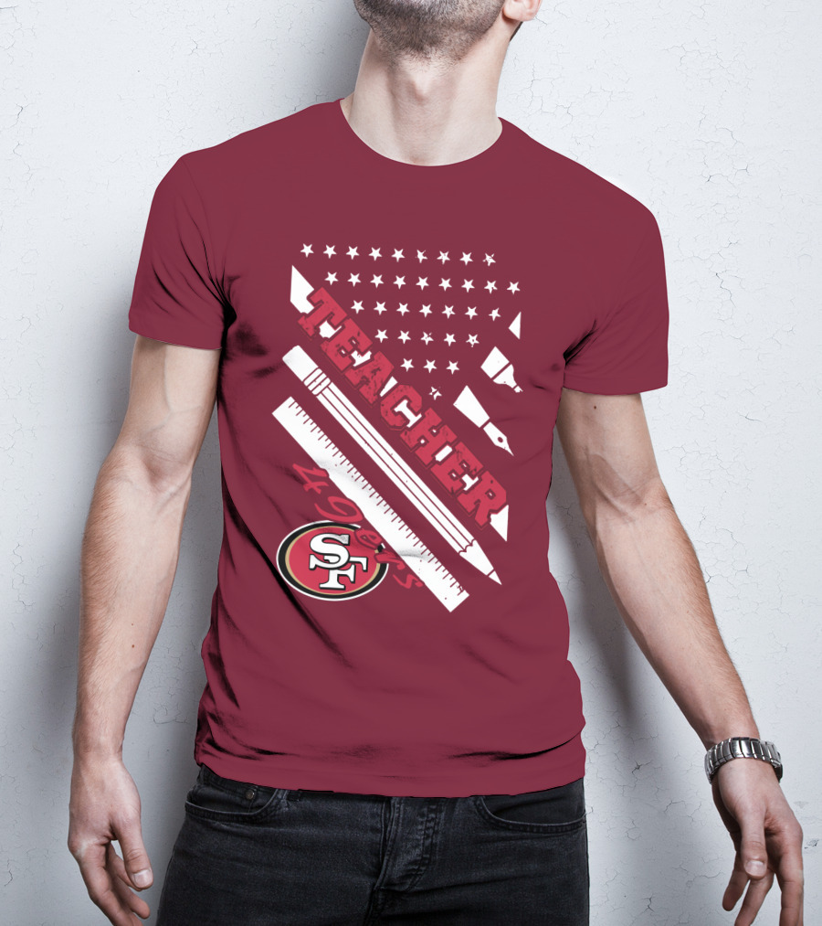 San Francisco 49ers Teacher Stars And Tools T-Shirt
