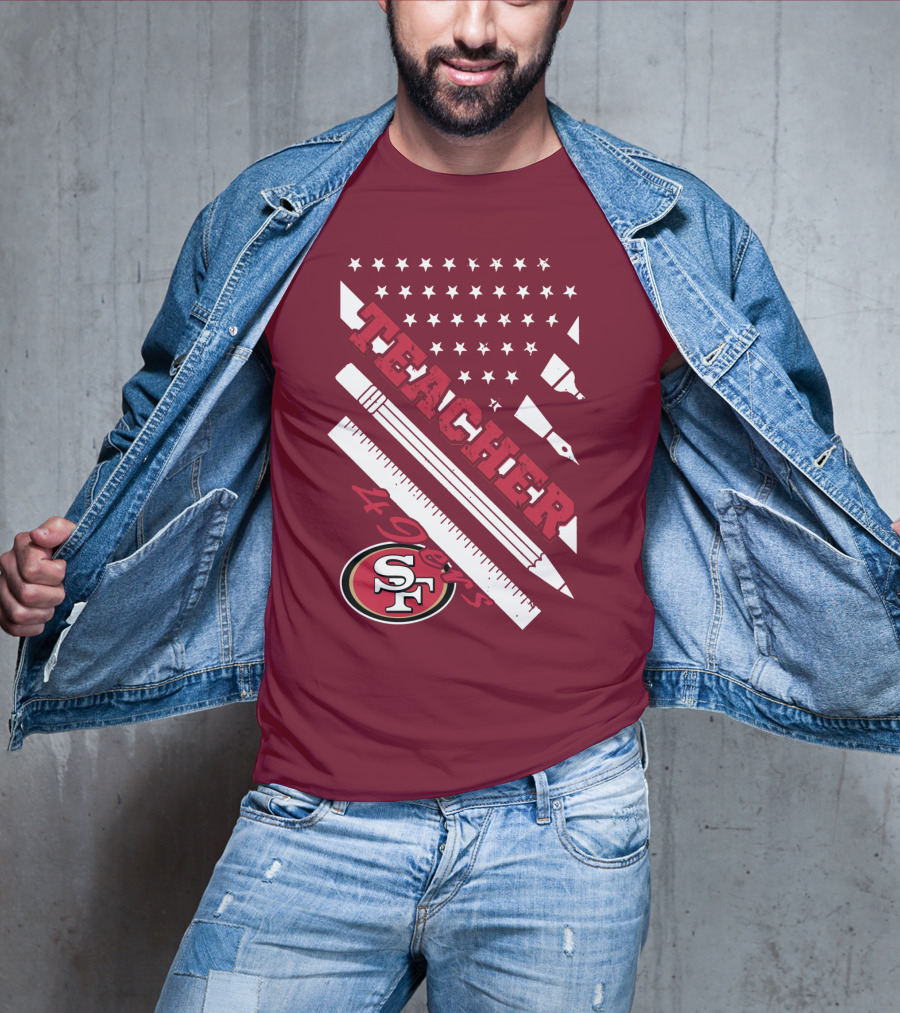 San Francisco 49ers Teacher Stars And Tools T-Shirt