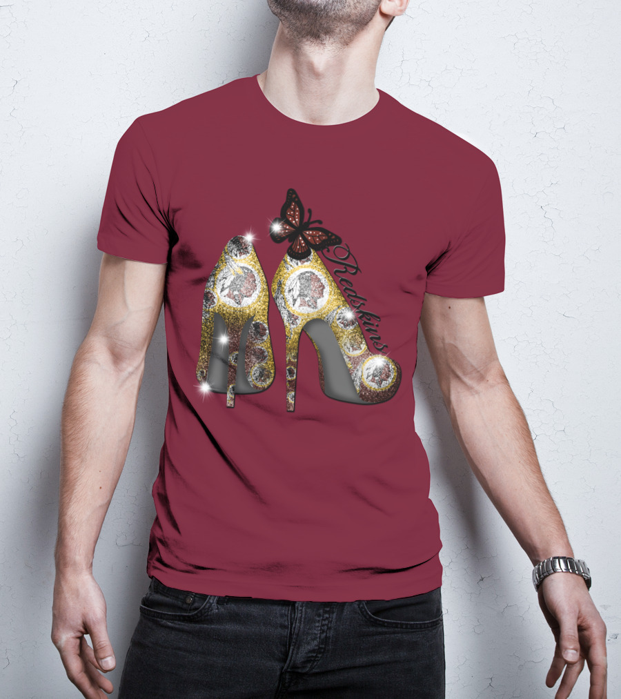 Redskins High Heels And Butterfly Sparkle T-Shirt