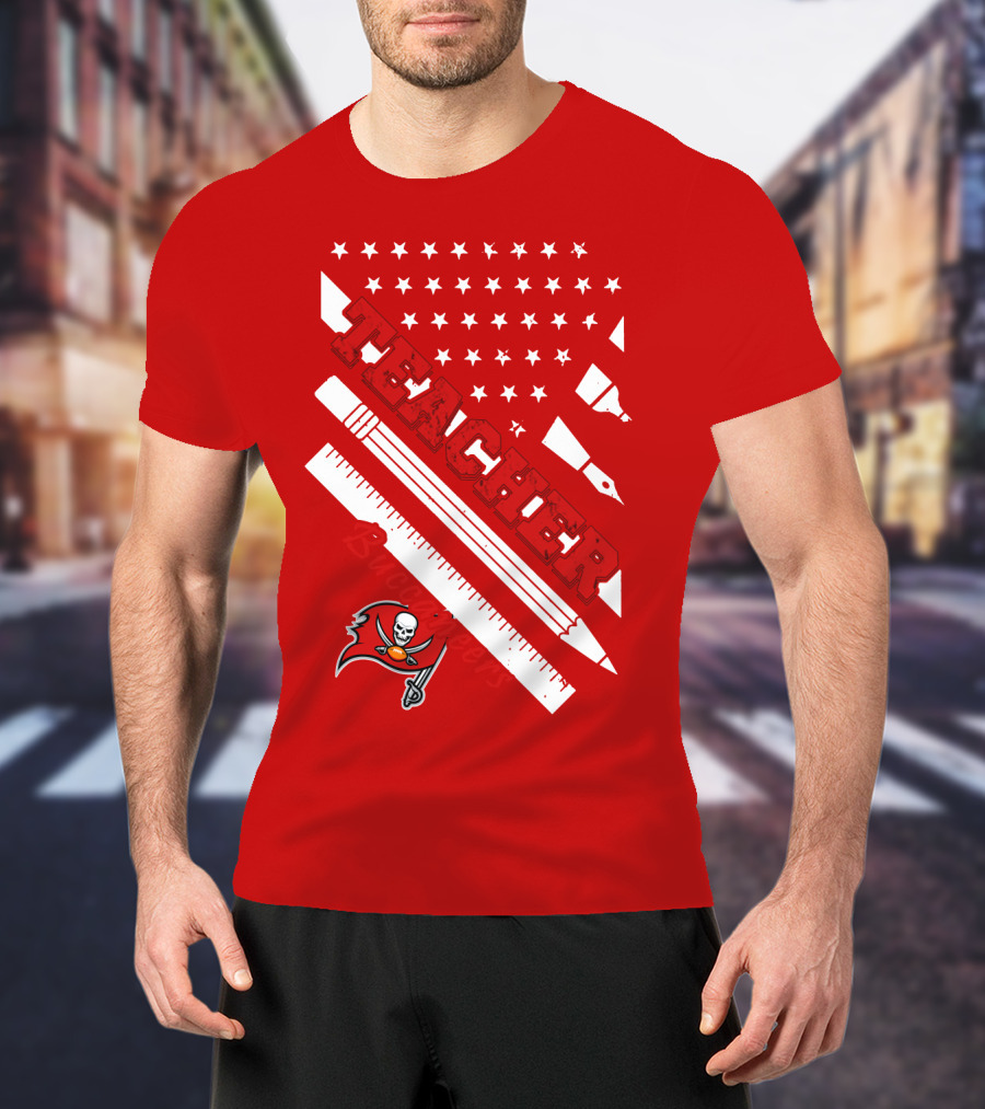 Teacher Tampa Bay Buccaneers Flag T-Shirt