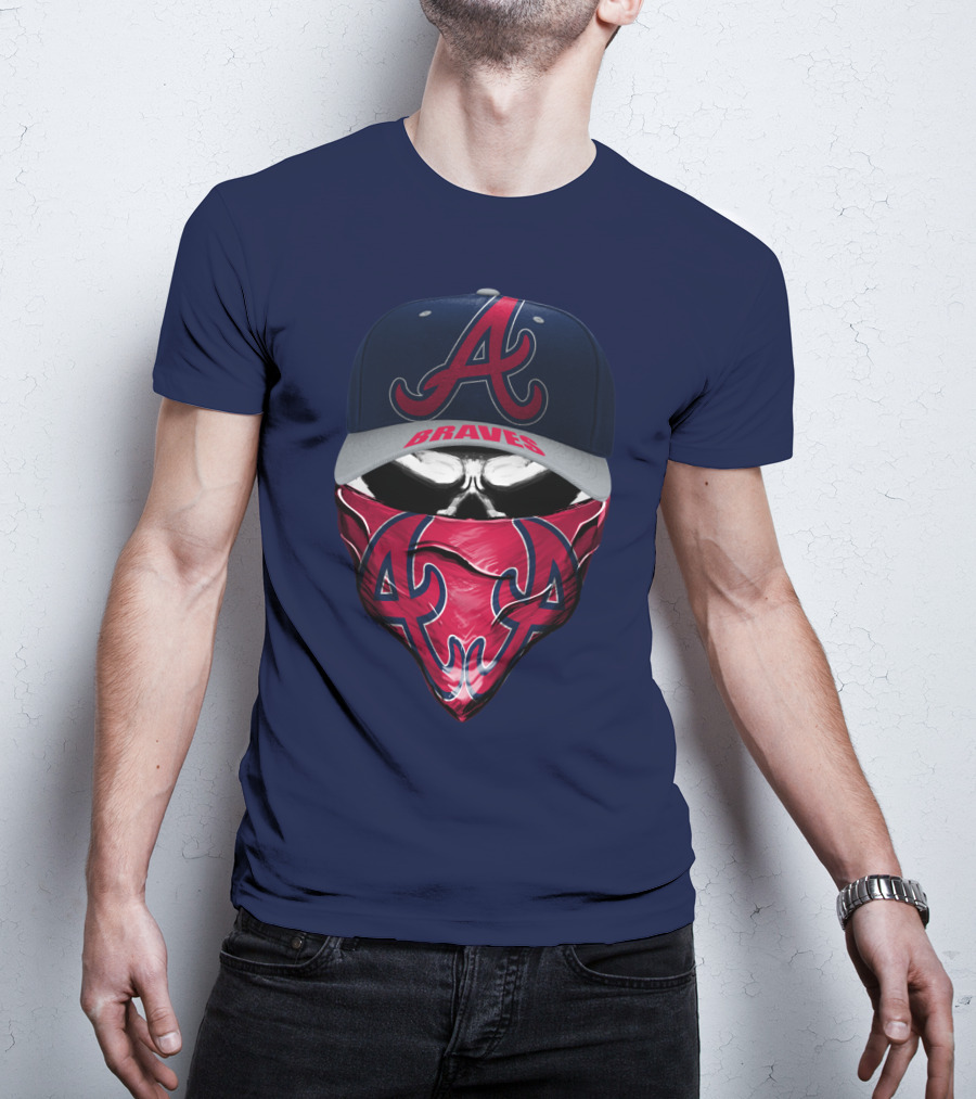 Atlanta Braves A Cap And Bandana Logo Style T-Shirt