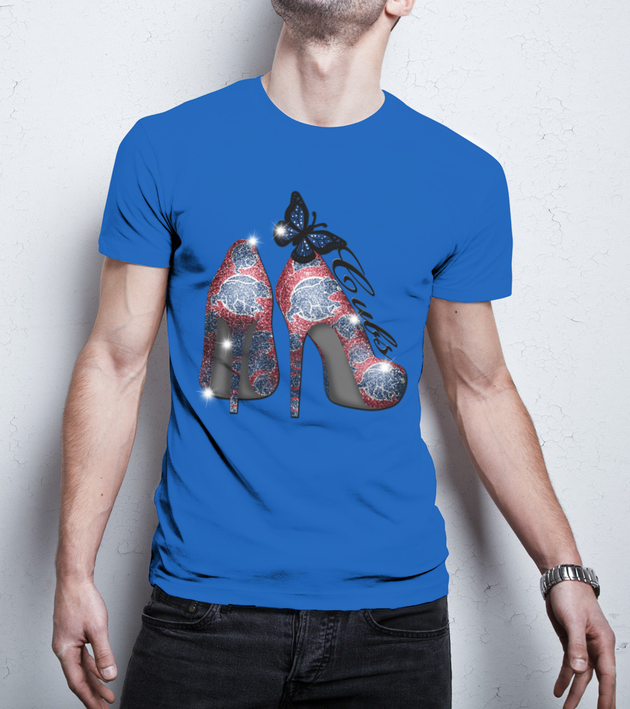 Cubs High Heels With Butterfly Accent T-Shirt