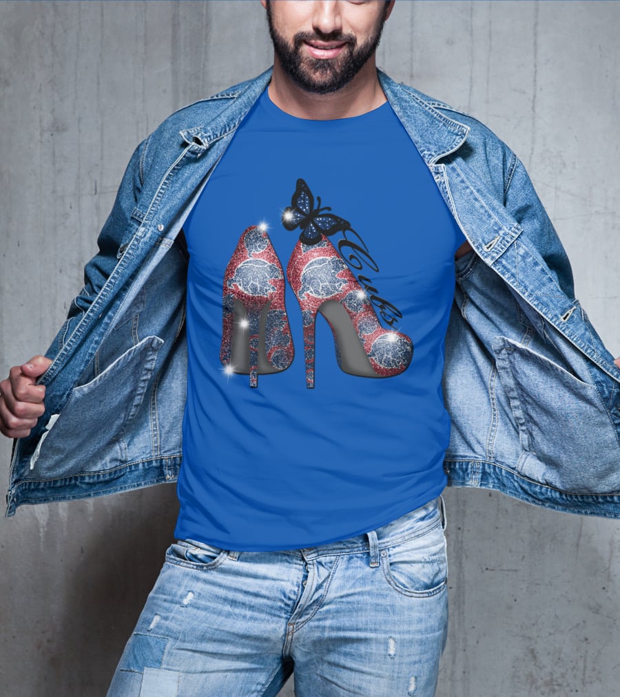 Cubs High Heels With Butterfly Accent T-Shirt