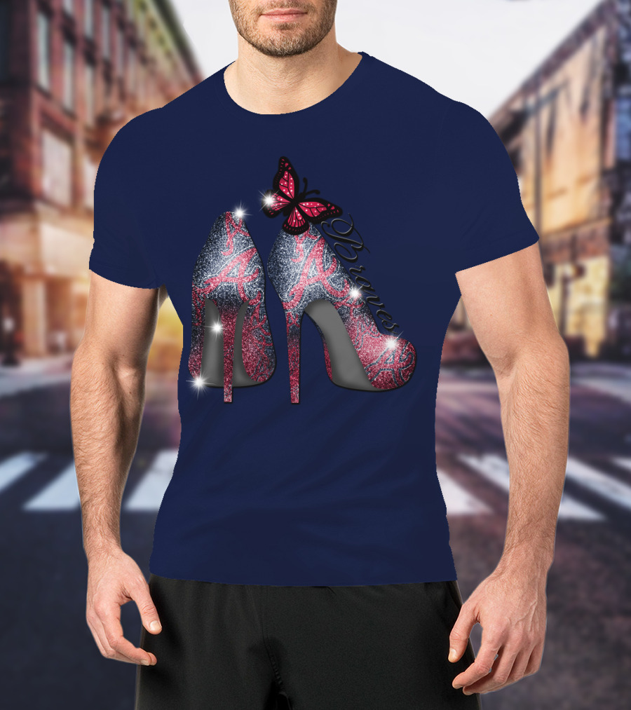 Atlanta Braves High Heels Butterfly T-Shirt