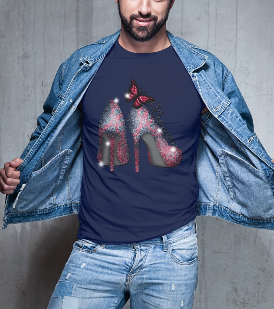 Atlanta Braves High Heels Butterfly T-Shirt