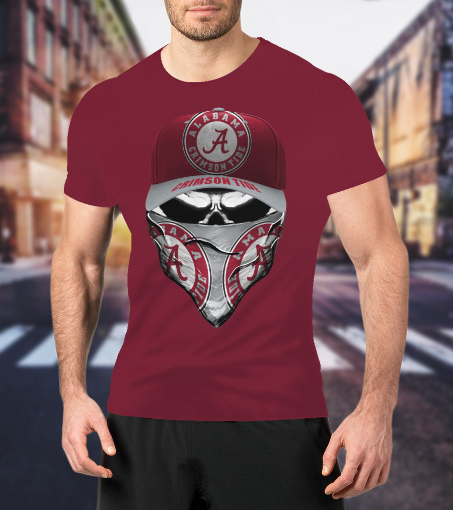 Alabama Crimson Tide A Logo Bandana Mask T-Shirt