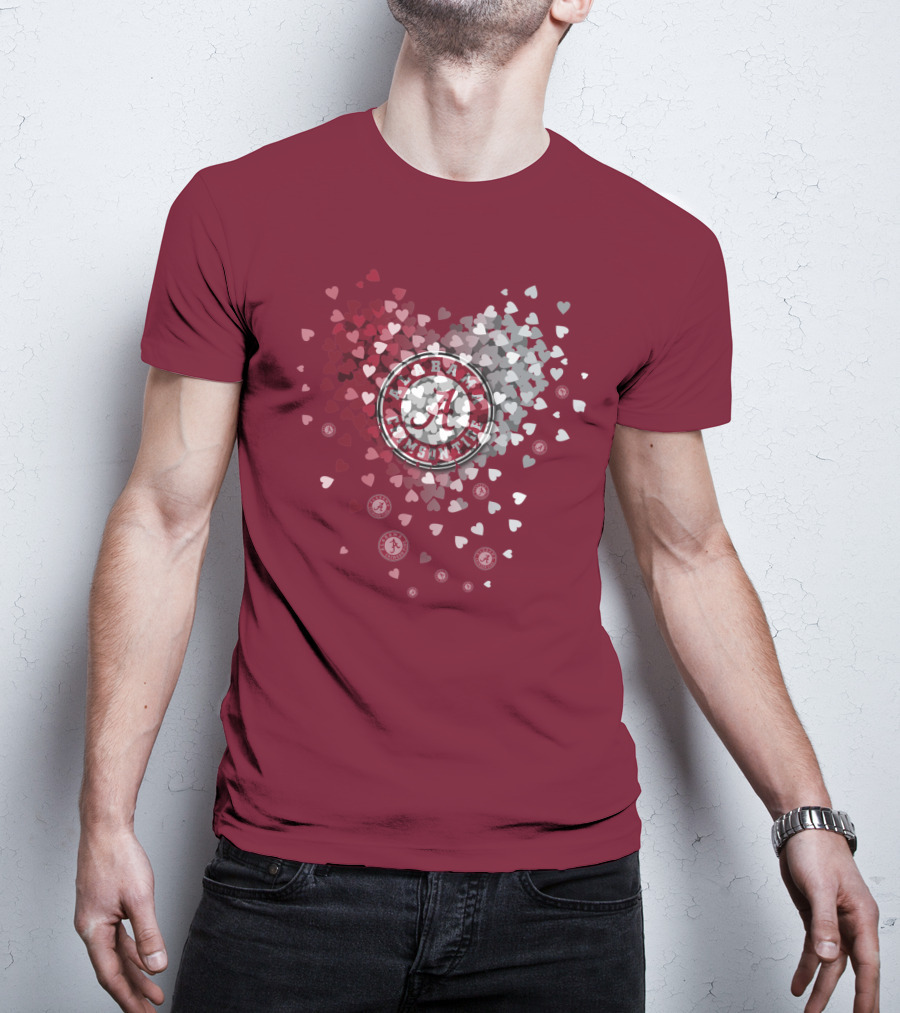 Alabama Crimson Tide Heart Logo Hope Filled Heiritage T-Shirt