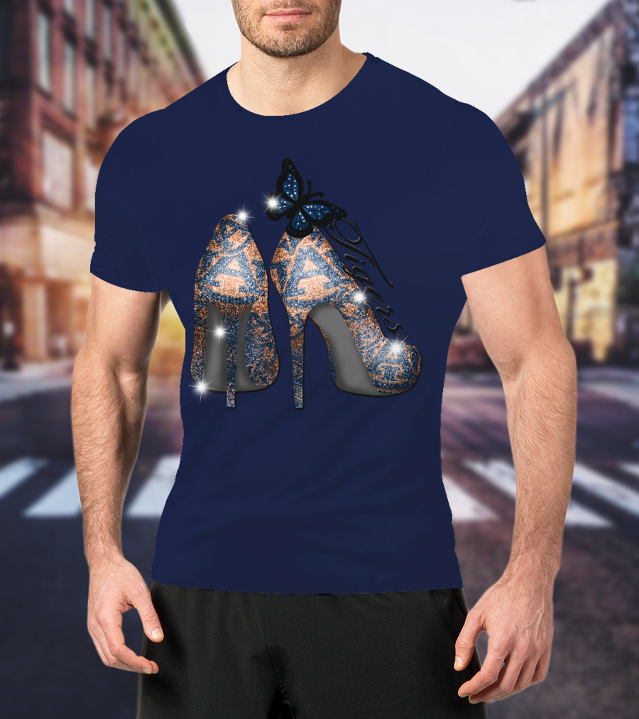 Auburn Tigers High Heels Butterfly T-Shirt