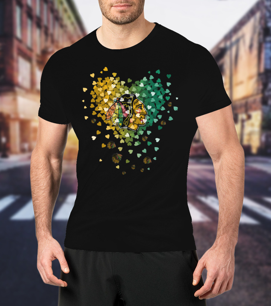 Chicago Blackhawks Hearts T-Shirt