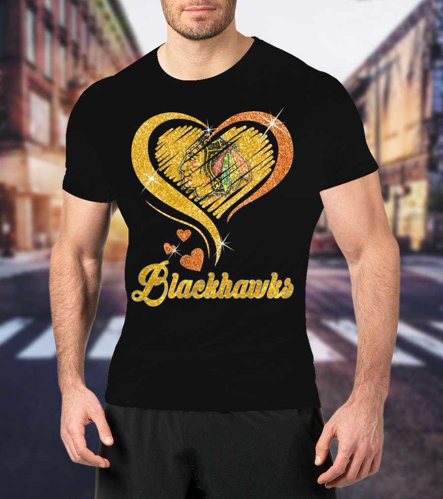 Blackhawks Heart T-Shirt