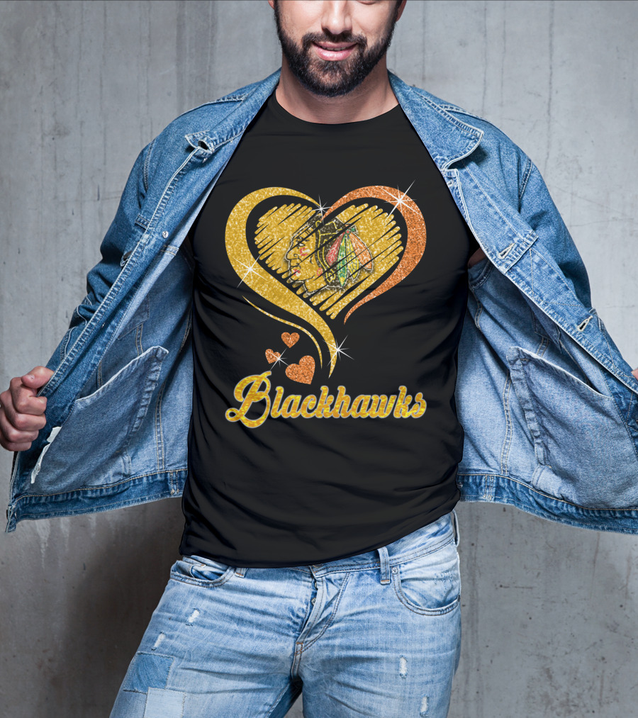Blackhawks Heart T-Shirt