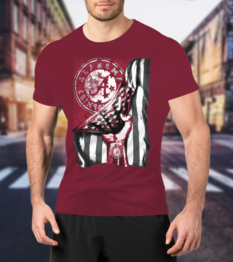 Alabama Crimson Tide Held High With Flag And Seal T-Shirt
