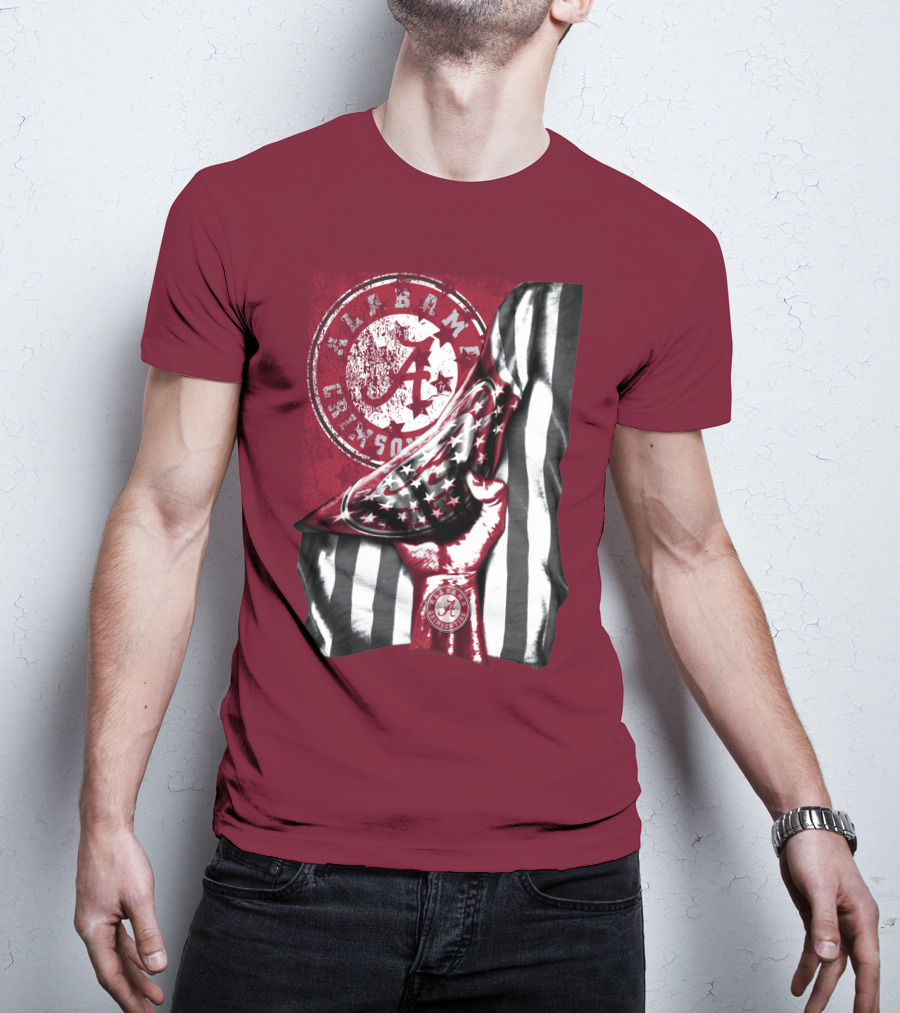 Alabama Crimson Tide Held High With Flag And Seal T-Shirt