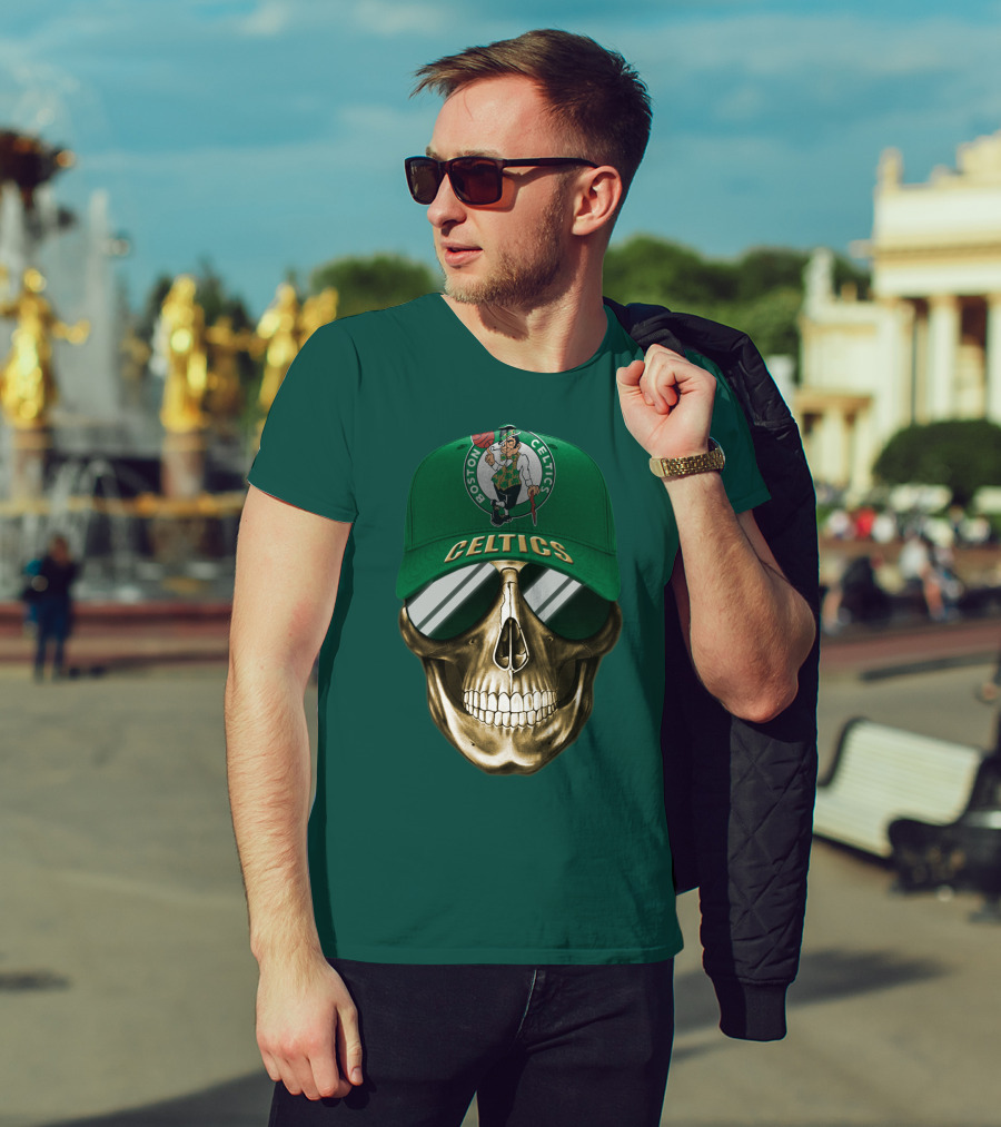 Boston Celtics Skull Cap T-Shirt