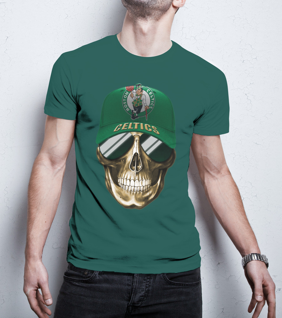 Boston Celtics Skull Cap T-Shirt
