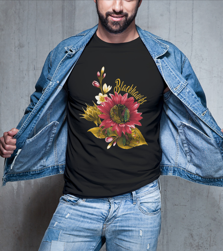 Chicago Blackhawks Floral T-Shirt