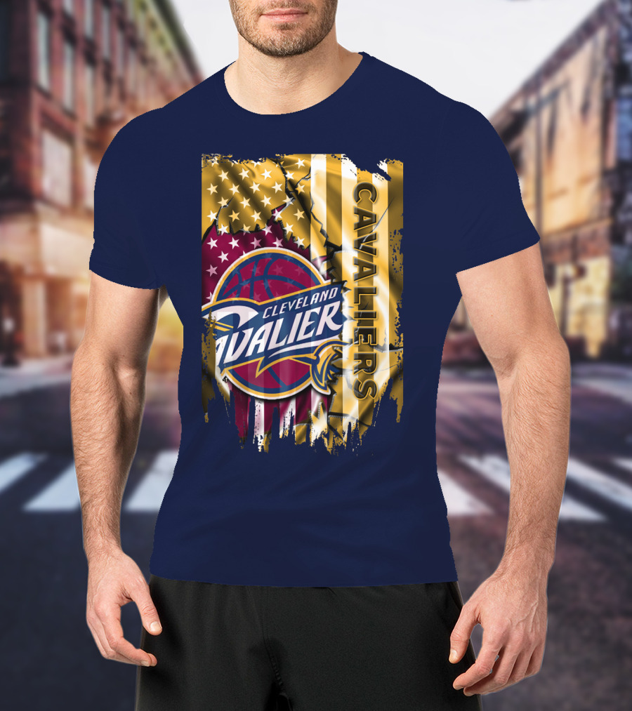 Cleveland Cavaliers Stars And Stripes Basketball T-Shirt