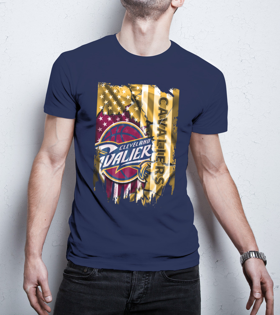 Cleveland Cavaliers Stars And Stripes Basketball T-Shirt