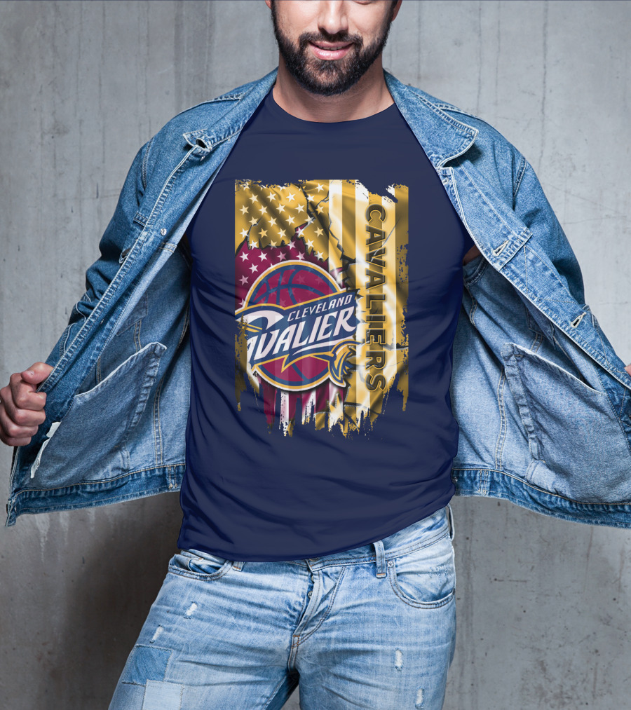 Cleveland Cavaliers Stars And Stripes Basketball T-Shirt