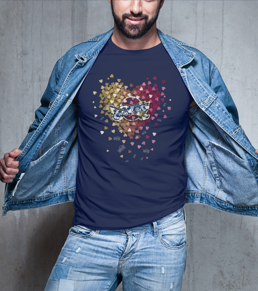 Cleveland Cavaliers Heart T-Shirt