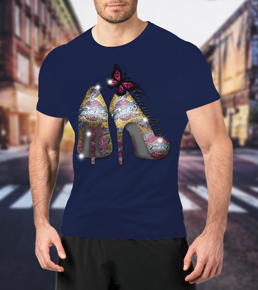 Cleveland Cavaliers Heels With Butterfly T-Shirt