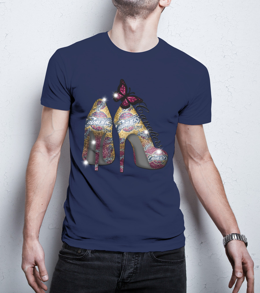 Cleveland Cavaliers Heels With Butterfly T-Shirt