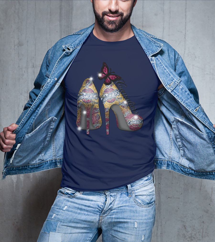 Cleveland Cavaliers Heels With Butterfly T-Shirt