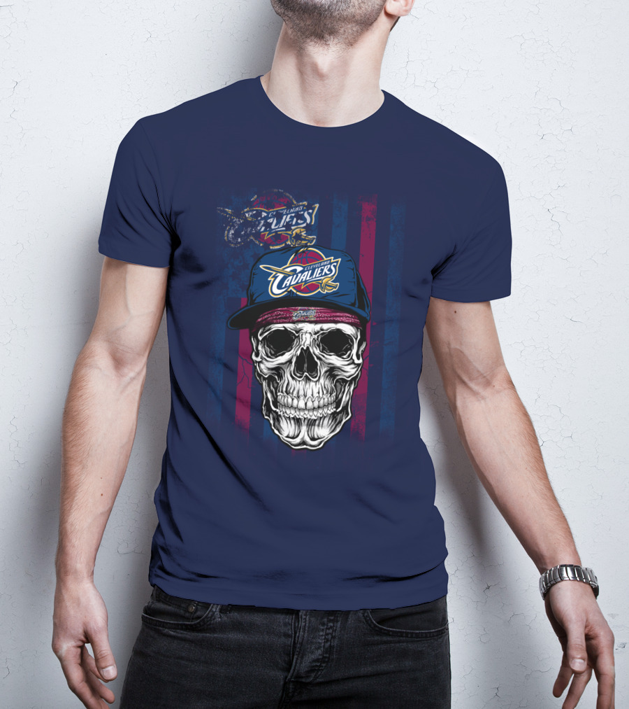 Cleveland Cavaliers Skull With Cap T-Shirt