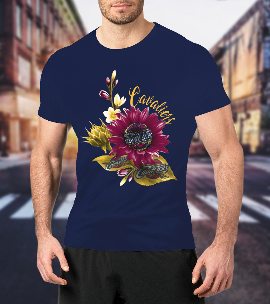 Cleveland Cavaliers Floral Basketball T-Shirt
