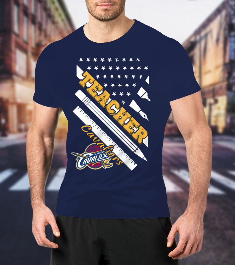 Cleveland Cavaliers Teacher Ruler Pen Stars T-Shirt
