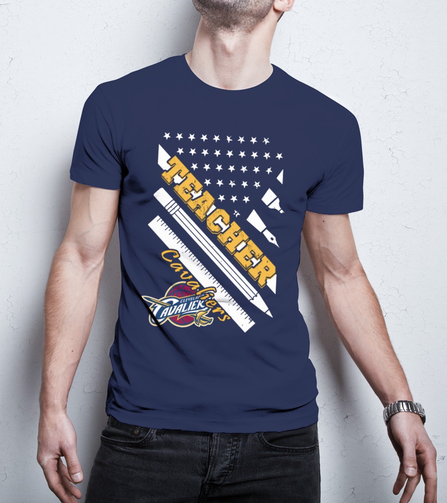 Cleveland Cavaliers Teacher Ruler Pen Stars T-Shirt