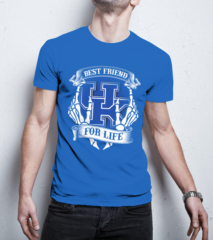 Best Friend For Life Kentucky Wildcats Skeleton Hands T-Shirt