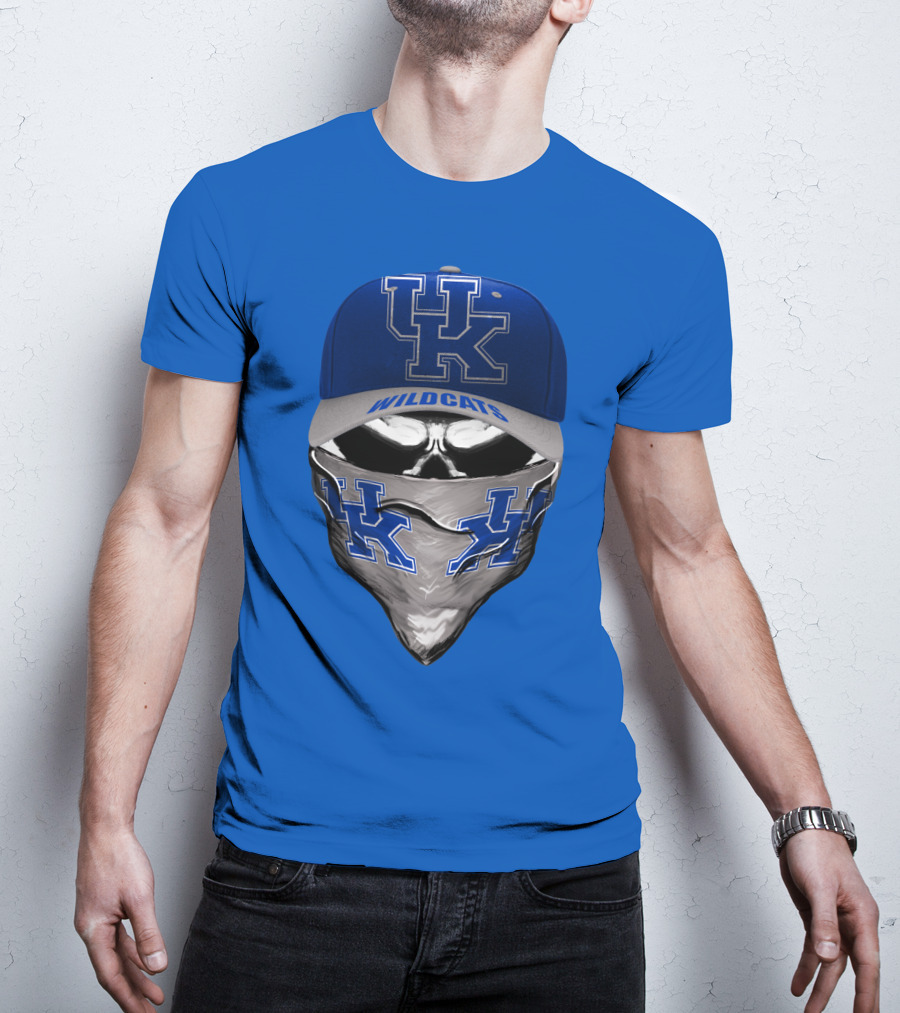 Kentucky Wildcats Uk Logo Hat Bandana Blue T-Shirt