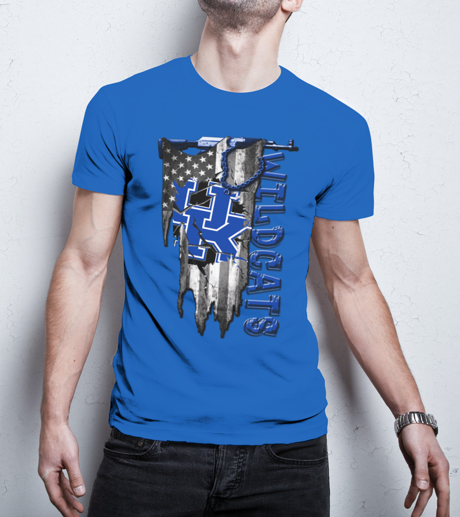 Wildcats American Flag Kentucky Wildcats T-Shirt