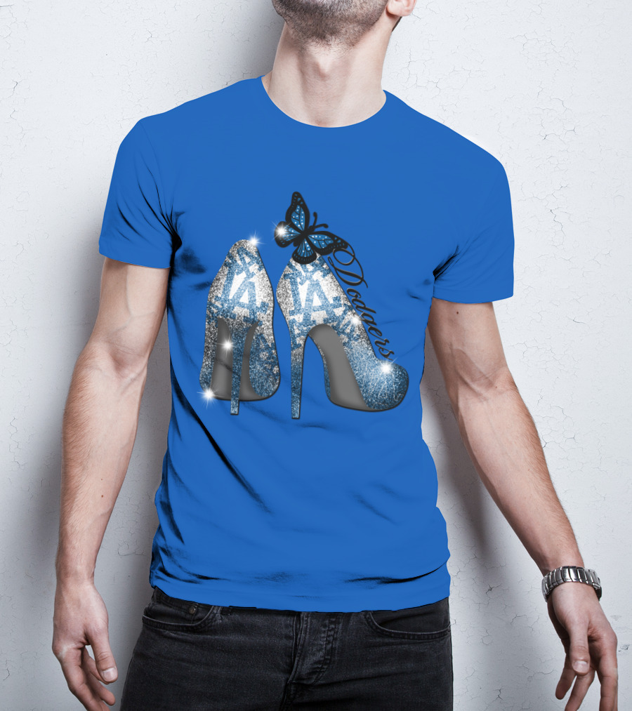 Los Angeles Dodgers La Heels Butterfly T-Shirt