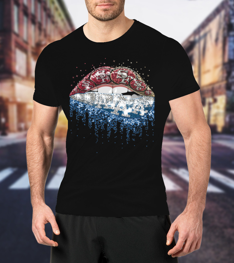 49ers Dodgers Dripping Bling T-Shirt