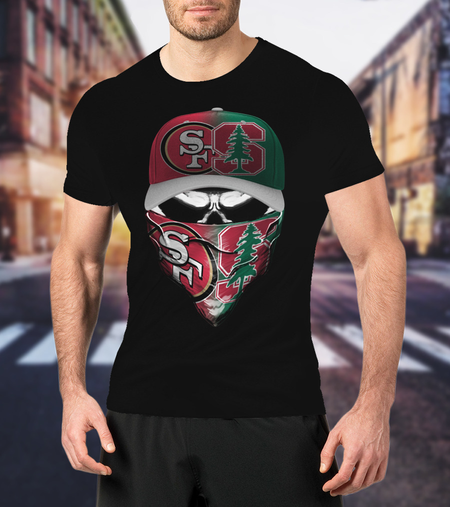 San Francisco Sf Stanford Tree Masked Skull Skum T-Shirt