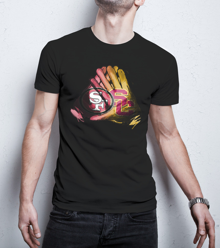 49ers And Usc Trojans For Life Fol T-Shirt