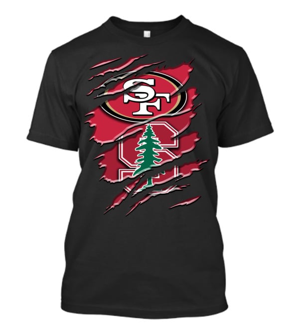 San Francisco 49ers Stanford Cardinal Claw Rah T-Shirt