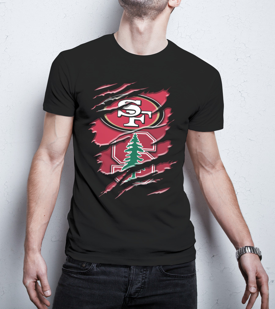 San Francisco 49ers Stanford Cardinal Claw Rah T-Shirt
